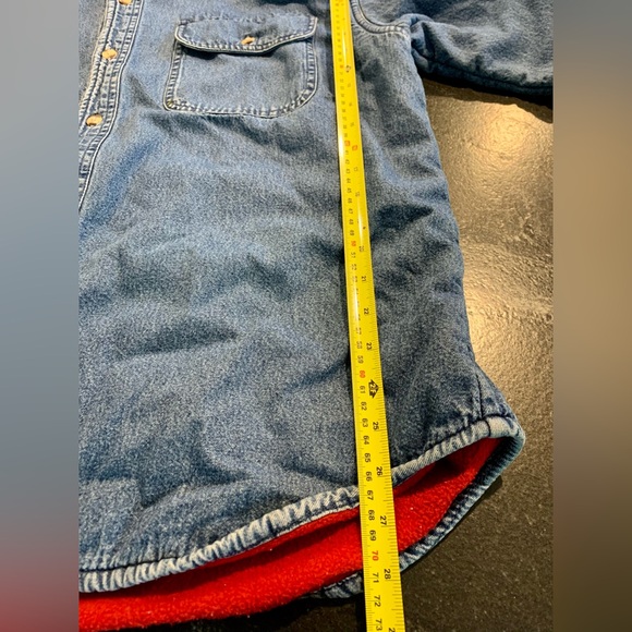 VINTAGE 90’s HERRINGBONE NATURALS MENS LINED DENIM/JEAN SHIRT/JACKET, L - Picture 13 of 15